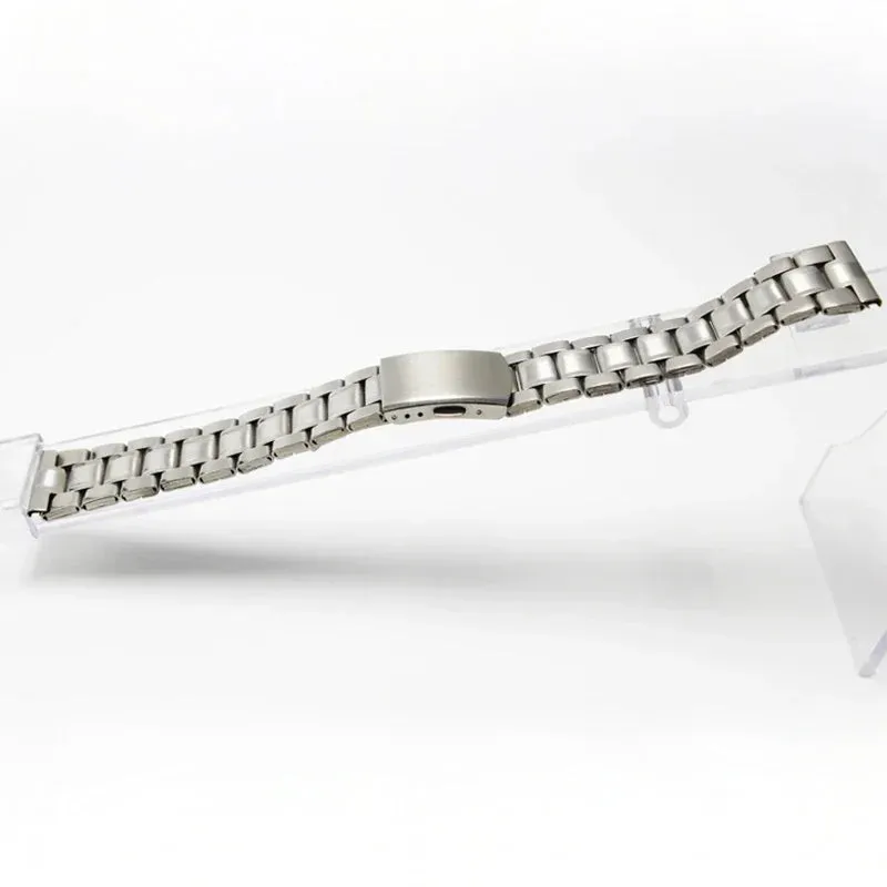 12 14mm 16mm 18mm 20mm 22mm 24mm Stainless Steel Links Watch Bands Strap Wristwatch Clasp Bracelet Replacement Light Weight Band