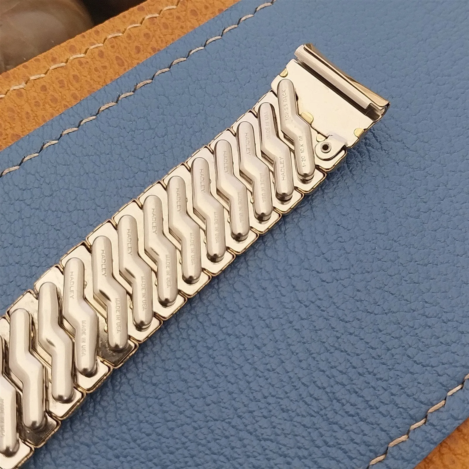 17.2mm Elgin 10k Gold-Filled Wide Classic Stretch nos 1950s Vintage Watch Band