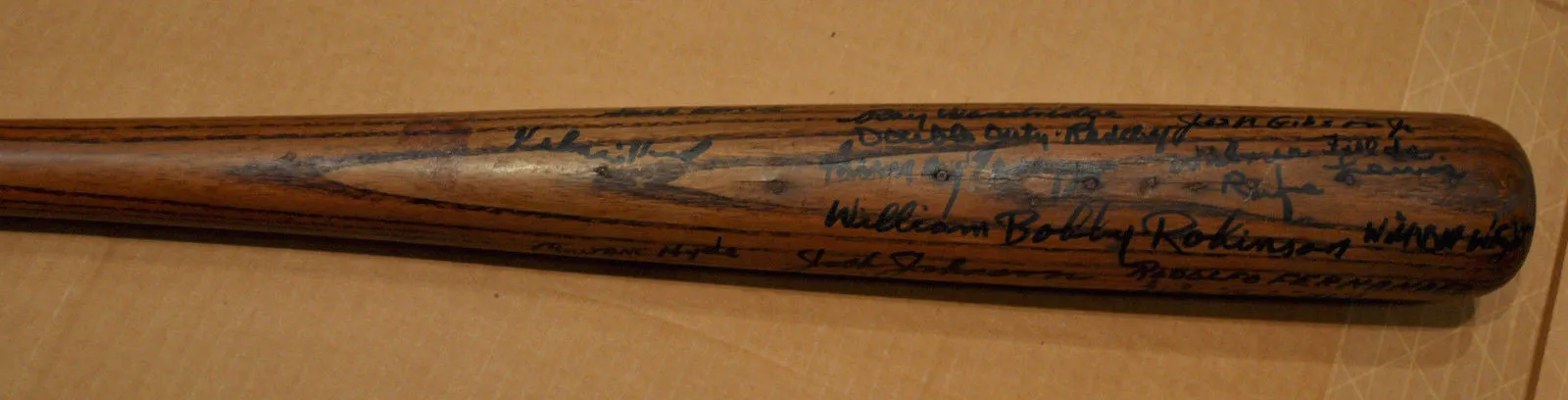 1940s Extremely Rare Collectible Negro League Bat with 26 All-Star Signatures - $30K VALUE