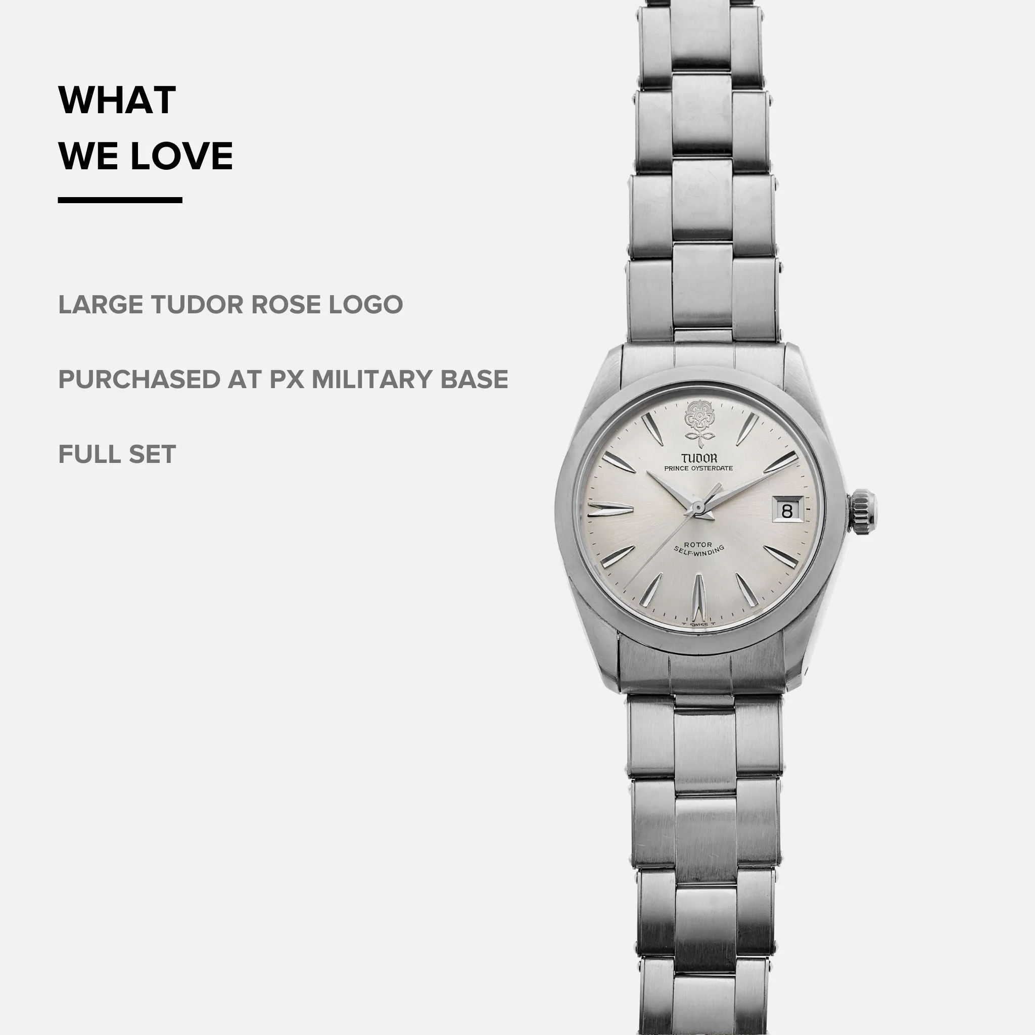 1966 Tudor Prince Oysterdate 'Big Rose' Ref. 7996 With Box And Papers