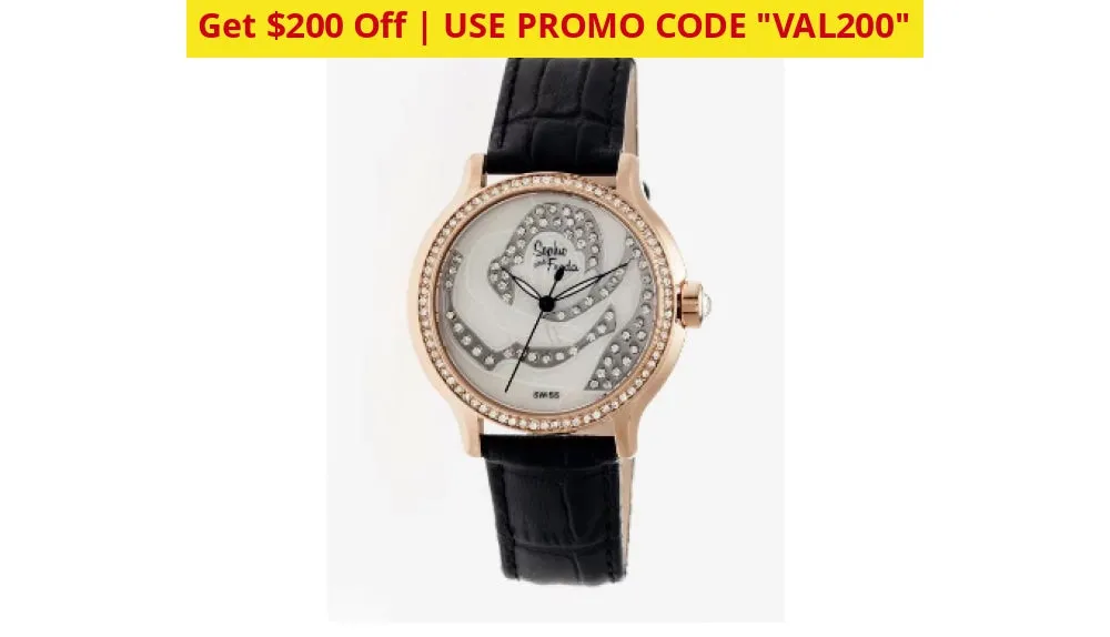 $200 COUPON: Sophie & Freda Monaco Swiss/Quartz Movement Leather Watches - Ships Quick!