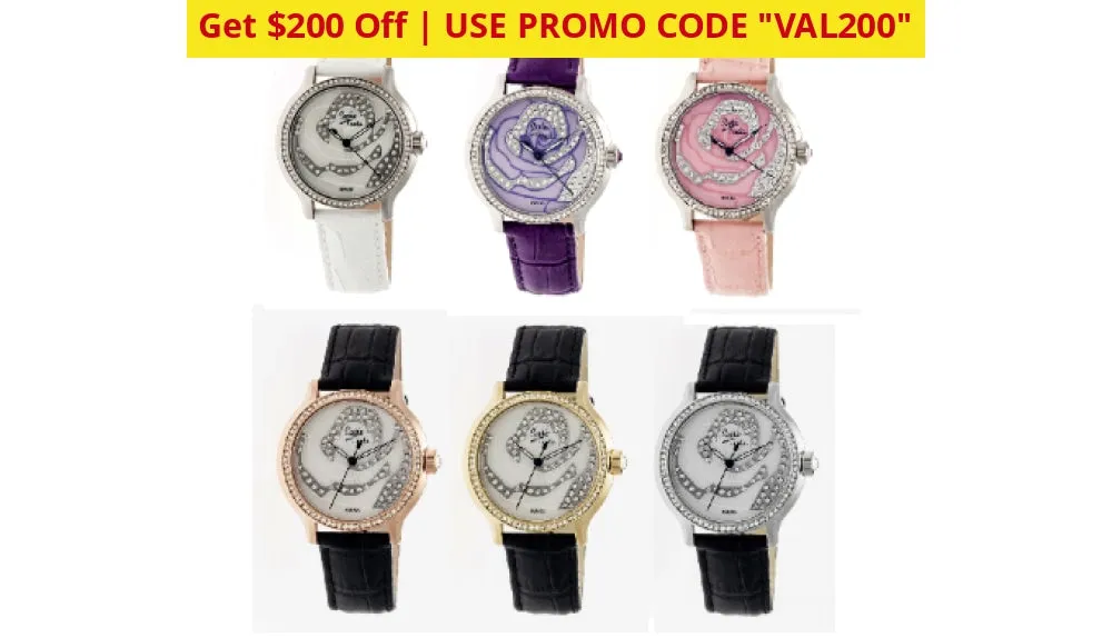 $200 COUPON: Sophie & Freda Monaco Swiss/Quartz Movement Leather Watches - Ships Quick!