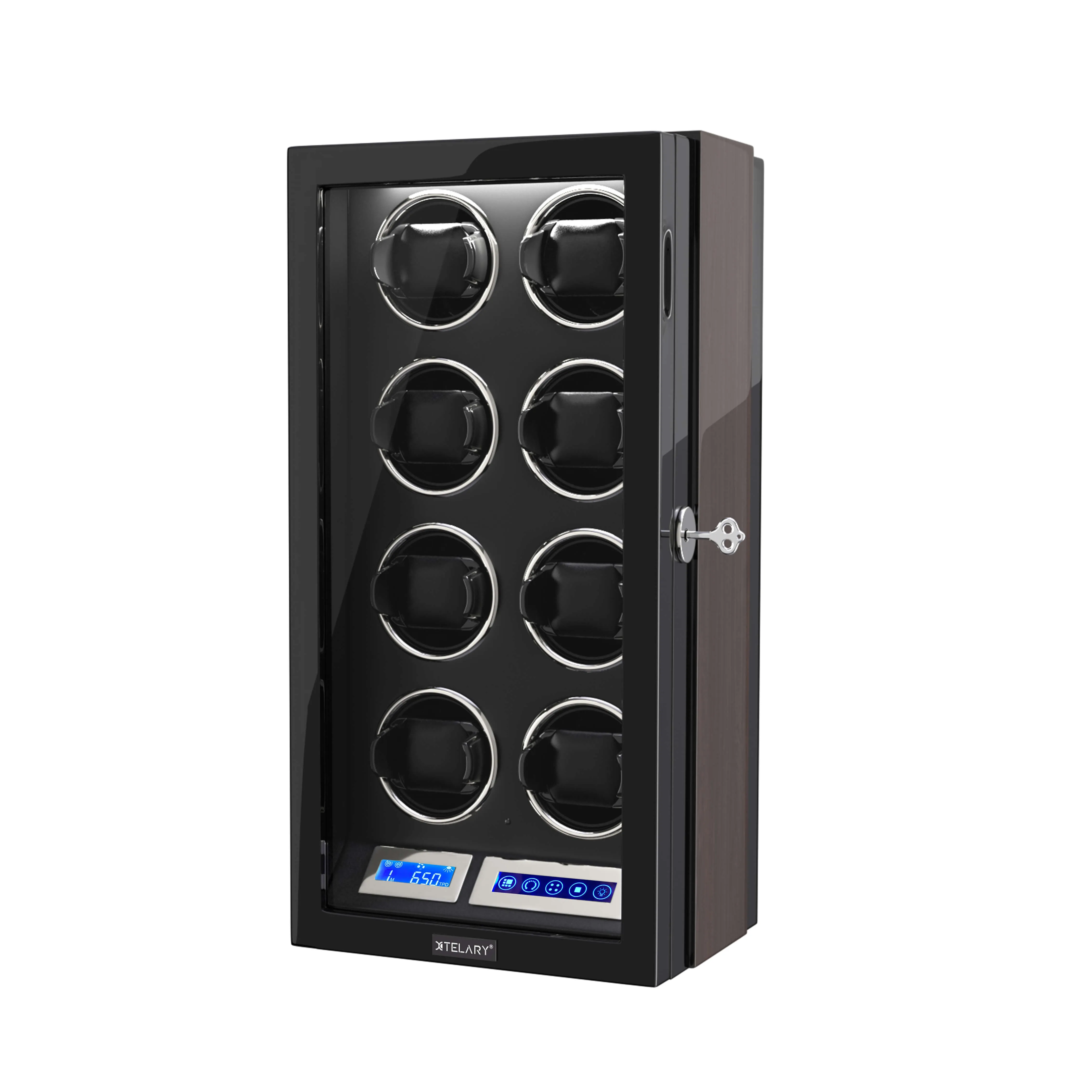 8 Watch Winder for Automatic Watches LCD Remote Control Quiet Mabuchi Motors