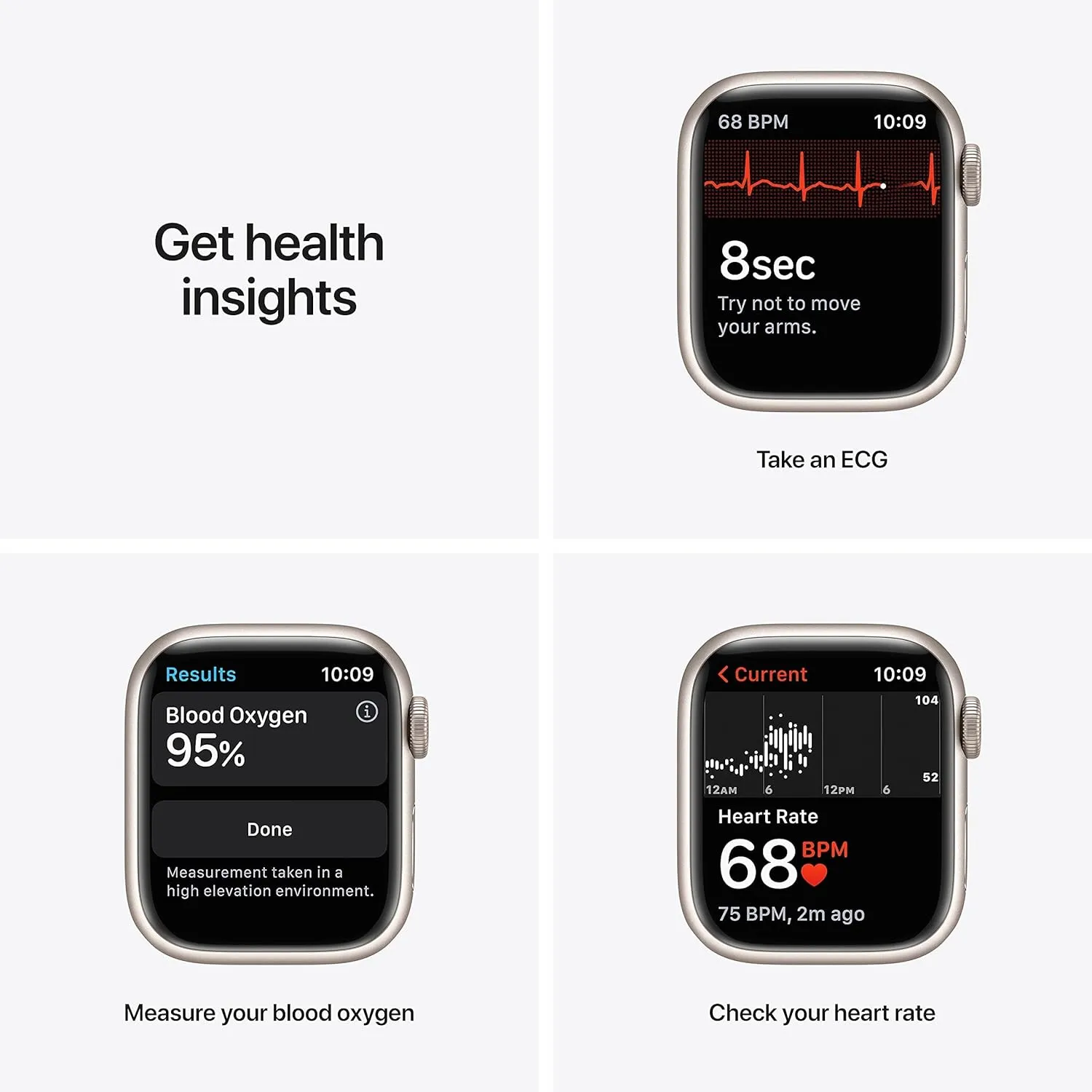 Apple Watch Series 7 (GPS   Cellular, 41MM) - Starlight Aluminum Case with Starlight Sport Band (Renewed Premium)