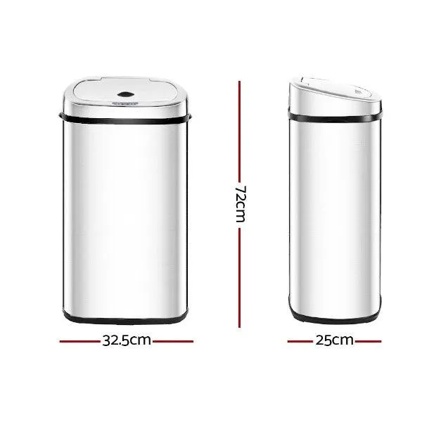 Automatic Motion Sensor Rubbish Bin 50L - Stainless Steel