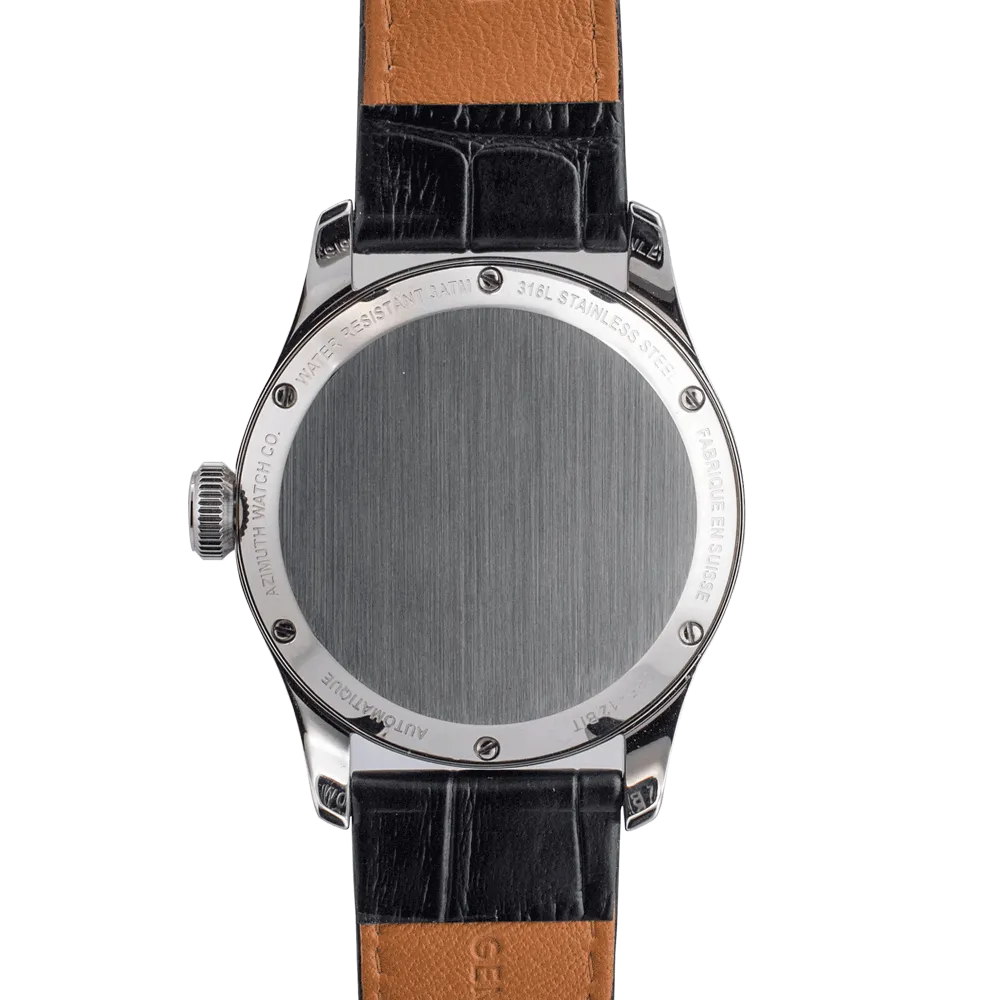 AZIMUTH Back in Time with Date Gun Metal Grey