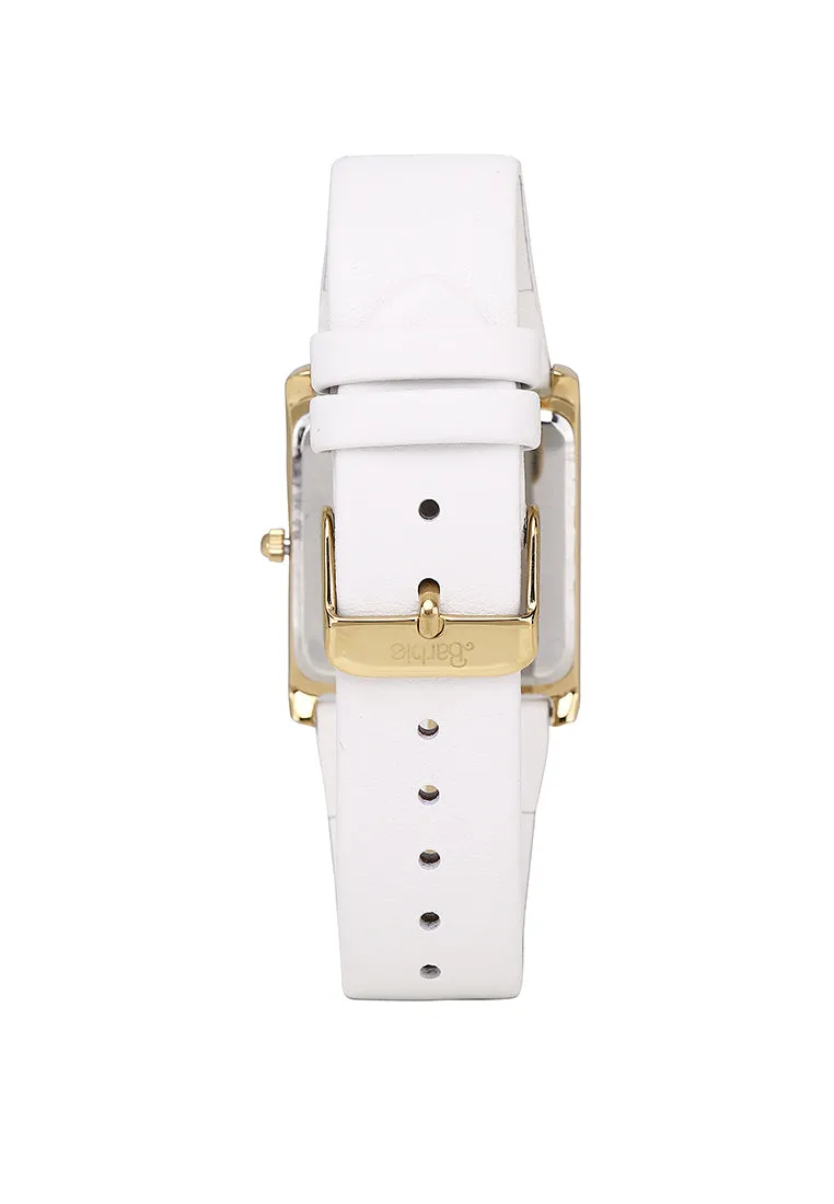Barbie Dolled Up  Gold Leather Analog Watch (White)