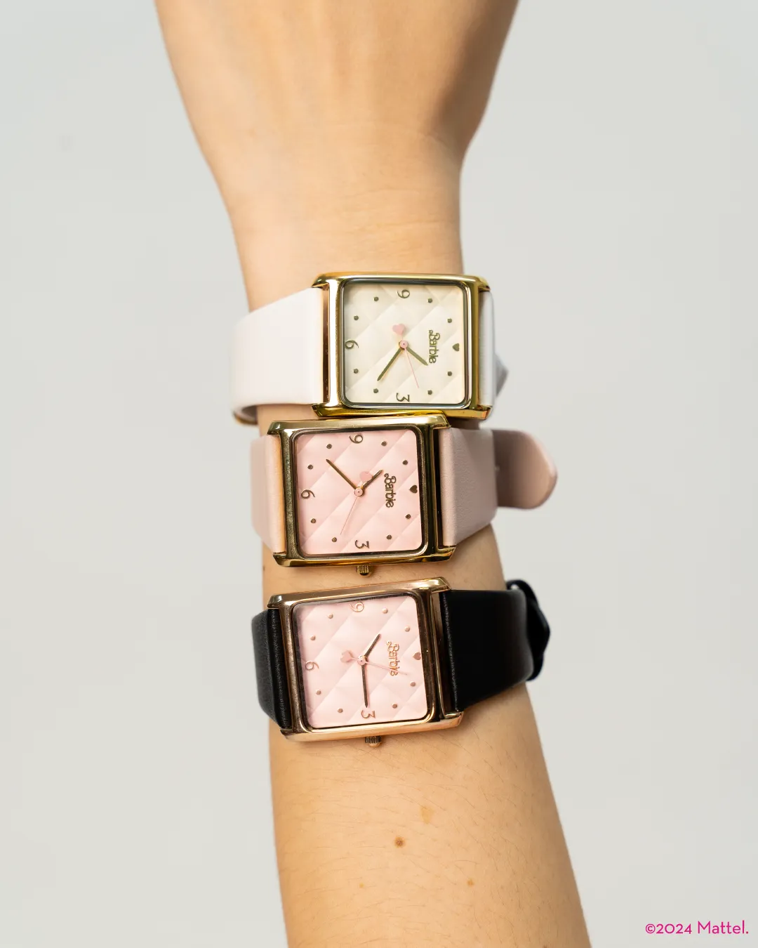 Barbie Dolled Up  Rose Gold Leather Analog Watch (Black)