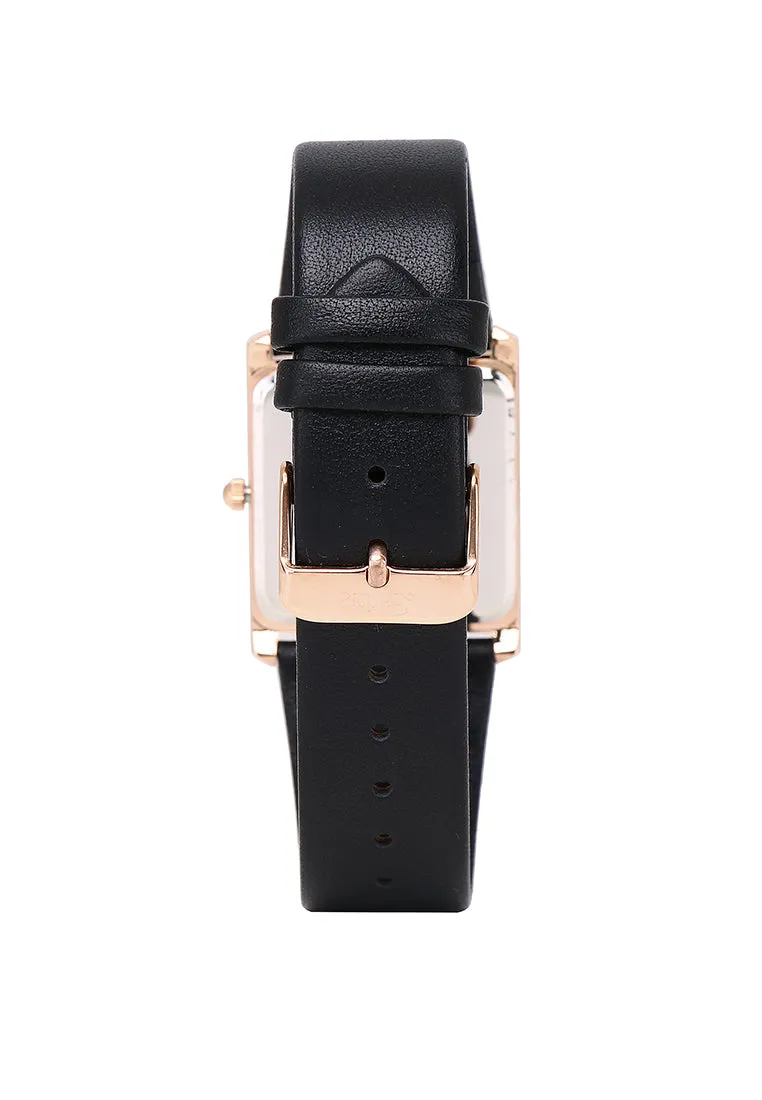 Barbie Dolled Up  Rose Gold Leather Analog Watch (Black)