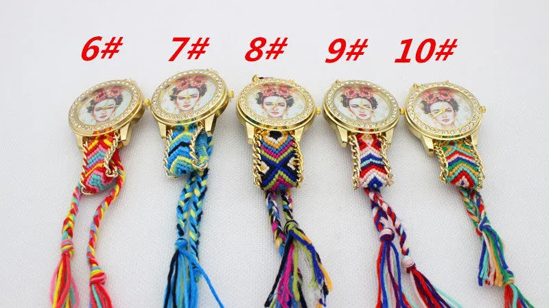 Beauty Women Print Woven Strap Watch