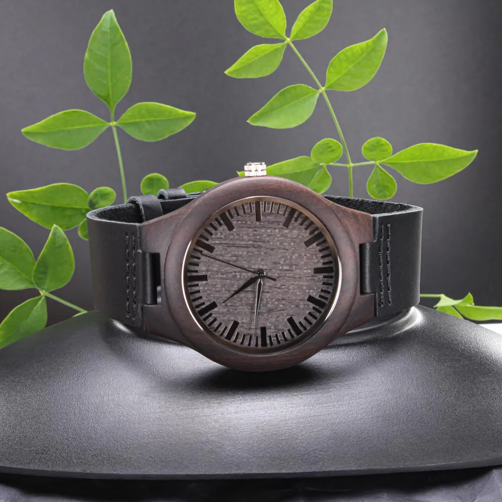 Best eagles Fan Dad Ever Engraved Wooden Watch Genuine Leather Strap| eagles Watches| Christmas Gift