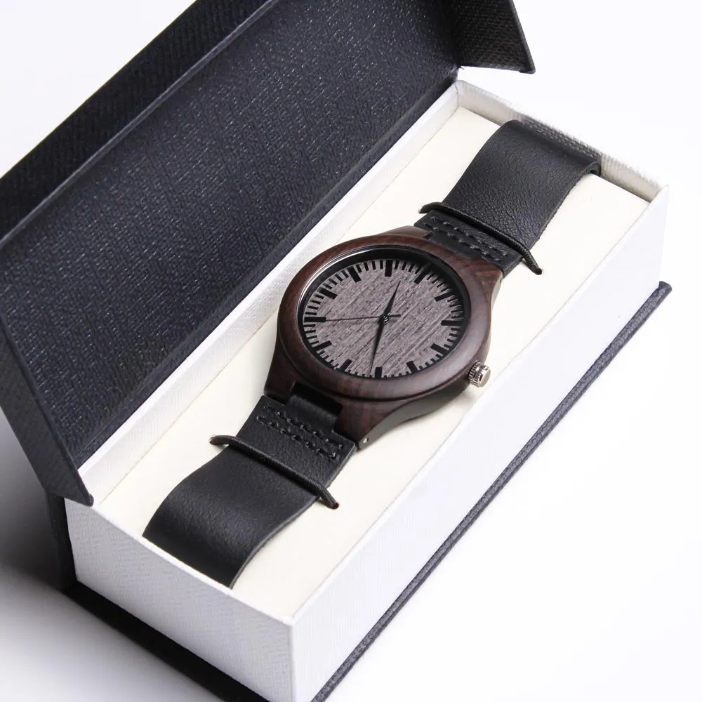 Best eagles Fan Dad Ever Engraved Wooden Watch Genuine Leather Strap| eagles Watches| Christmas Gift