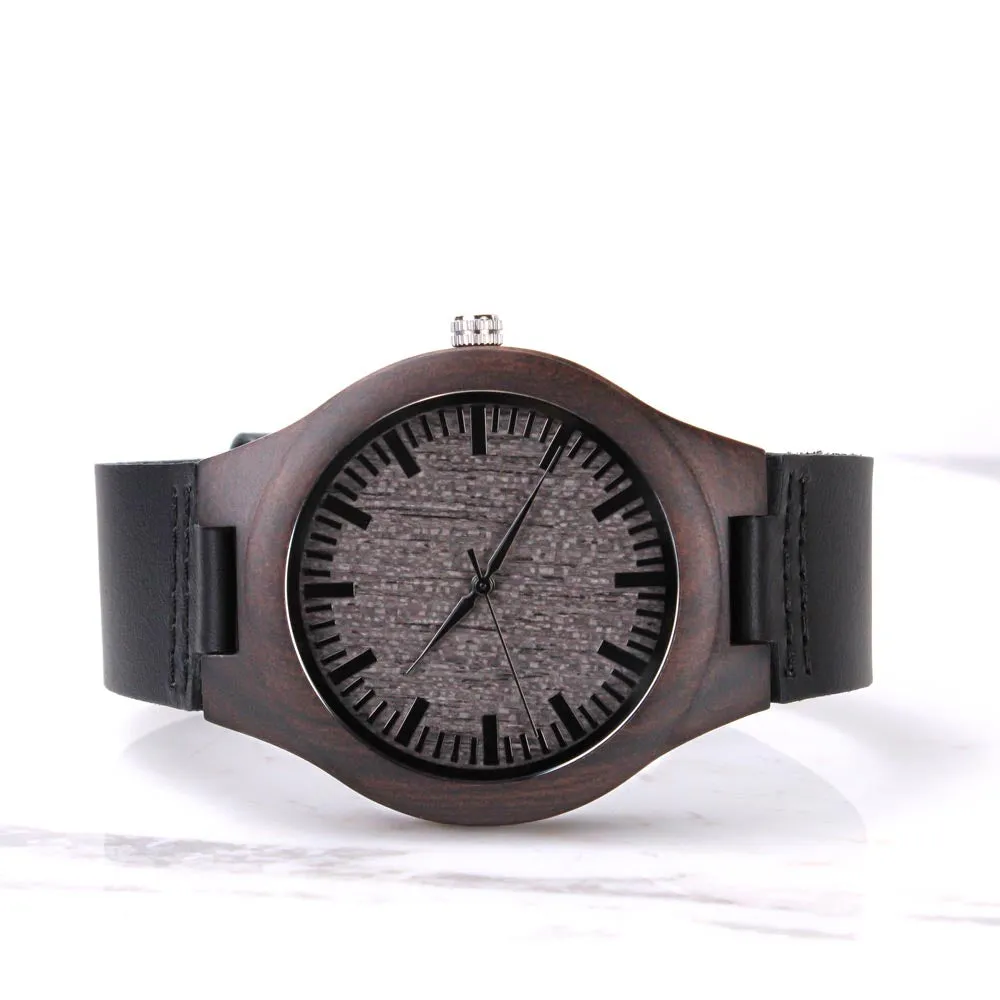 Best eagles Fan Dad Ever Engraved Wooden Watch Genuine Leather Strap| eagles Watches| Christmas Gift