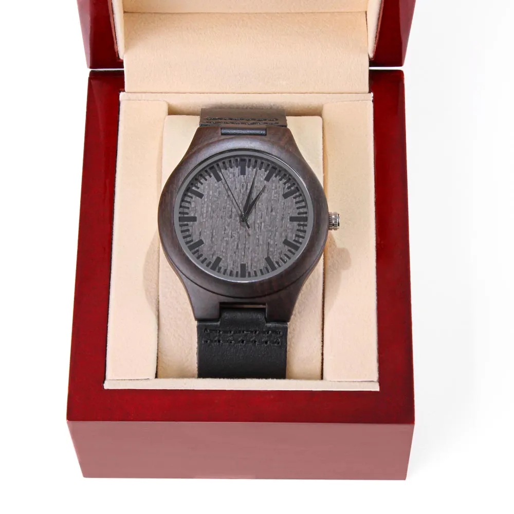 Best eagles Fan Dad Ever Engraved Wooden Watch Genuine Leather Strap| eagles Watches| Christmas Gift