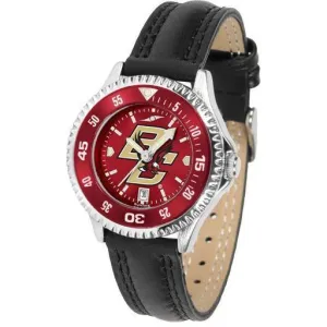 Boston College Eagles Ladies Competitor Ano Poly/Leather Band Watch w/ Colored Bezel