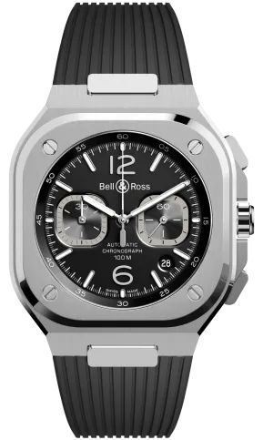 BR Watch BR 5 Chrono Black Steel D