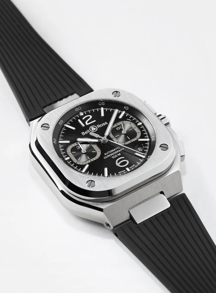 BR Watch BR 5 Chrono Black Steel D