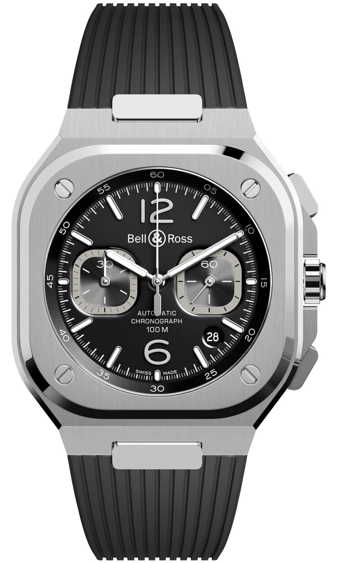 BR Watch BR 5 Chrono Black Steel D