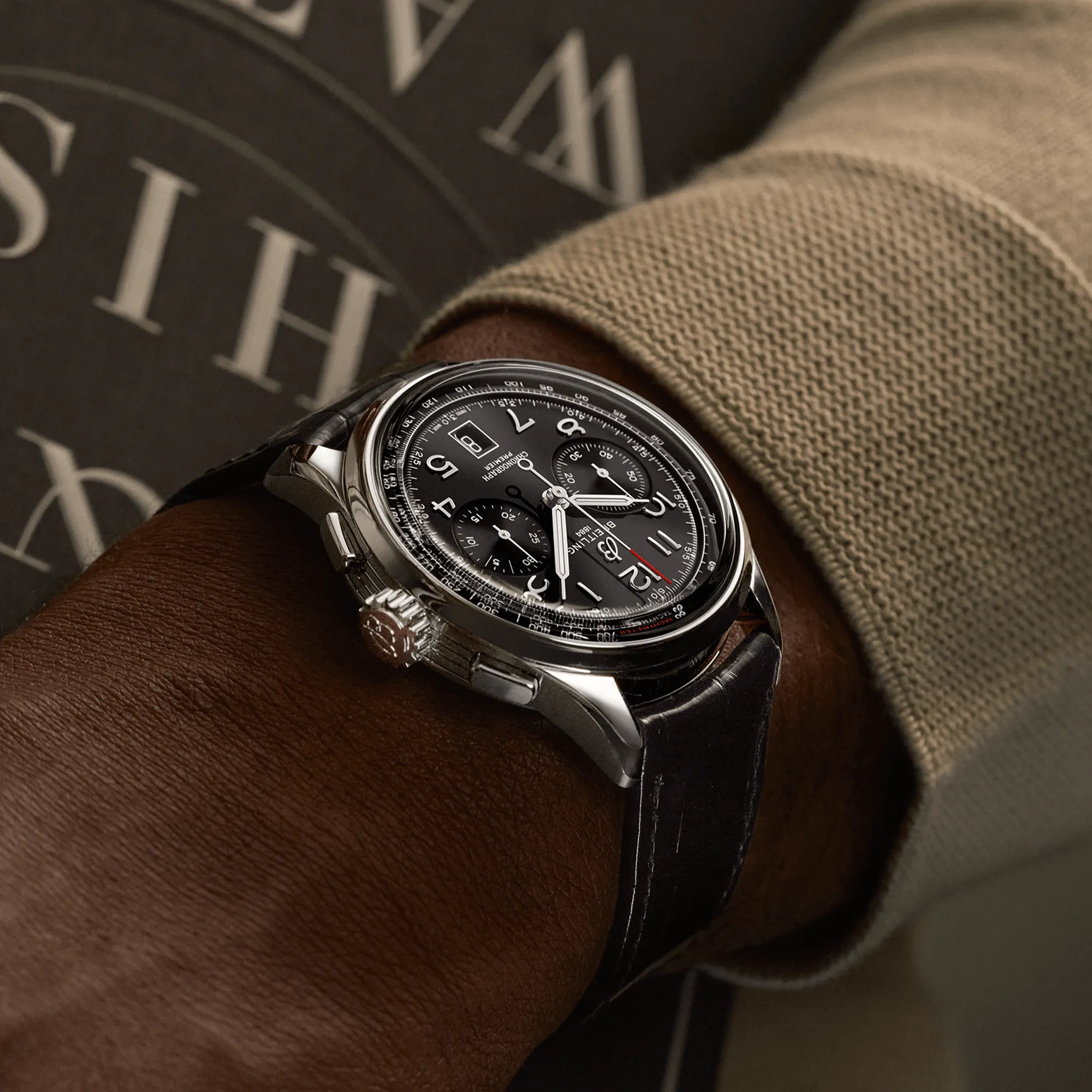 Breitling Premier B01 Chronograph 42mm Watch with Black Dial