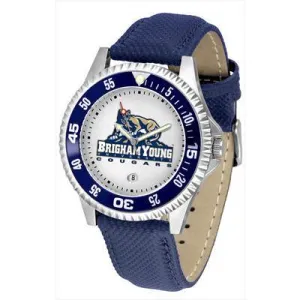 Brigham Young Cougars Competitor - Poly/Leather Band Watch