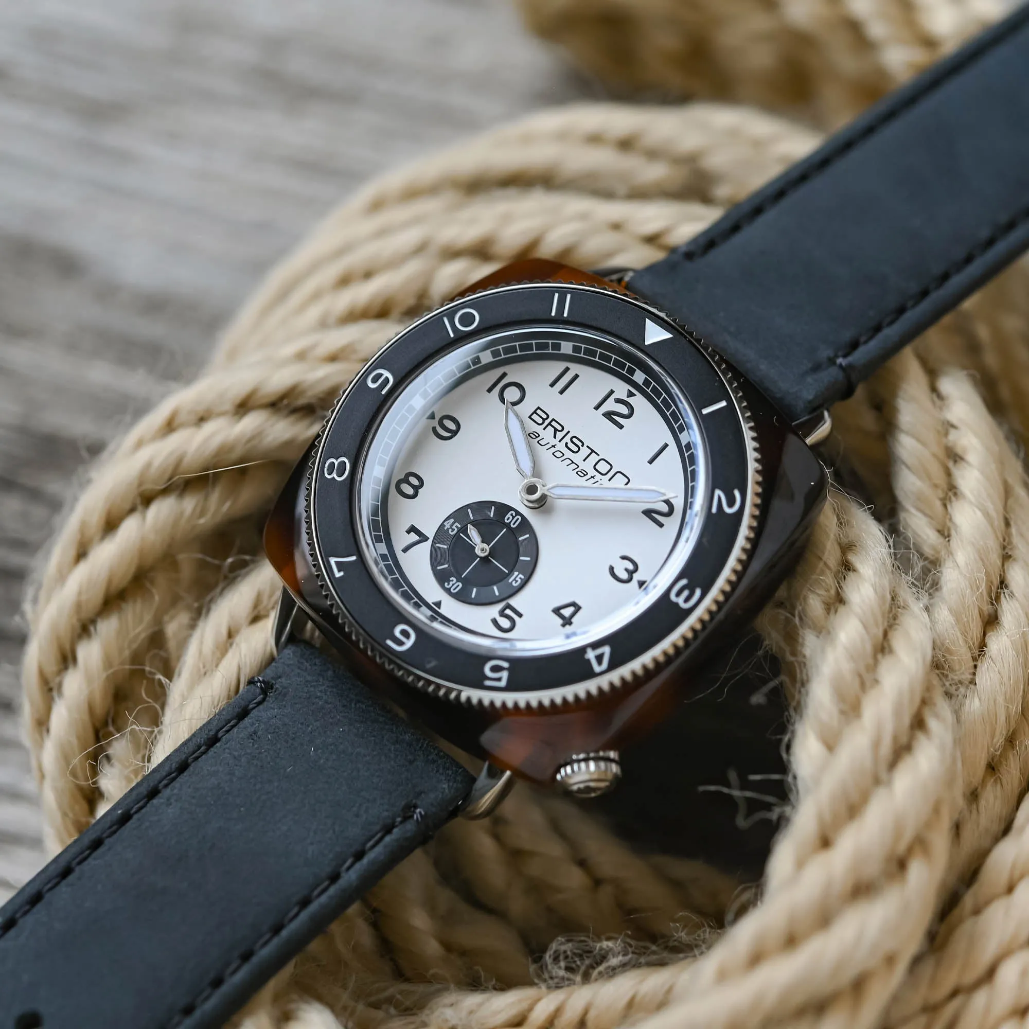 Briston Clubmaster Legend Automatic Small Second Acetate White
