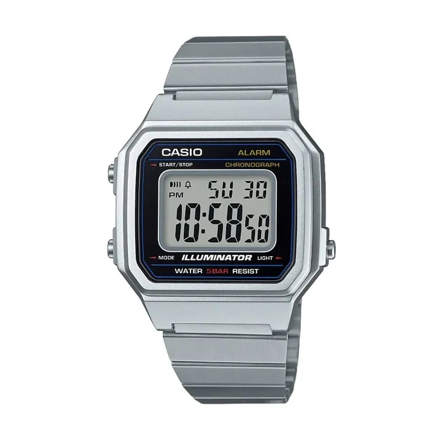Casio B650WD-1ADF Men's Classic Digital Display Quartz Silver Watch