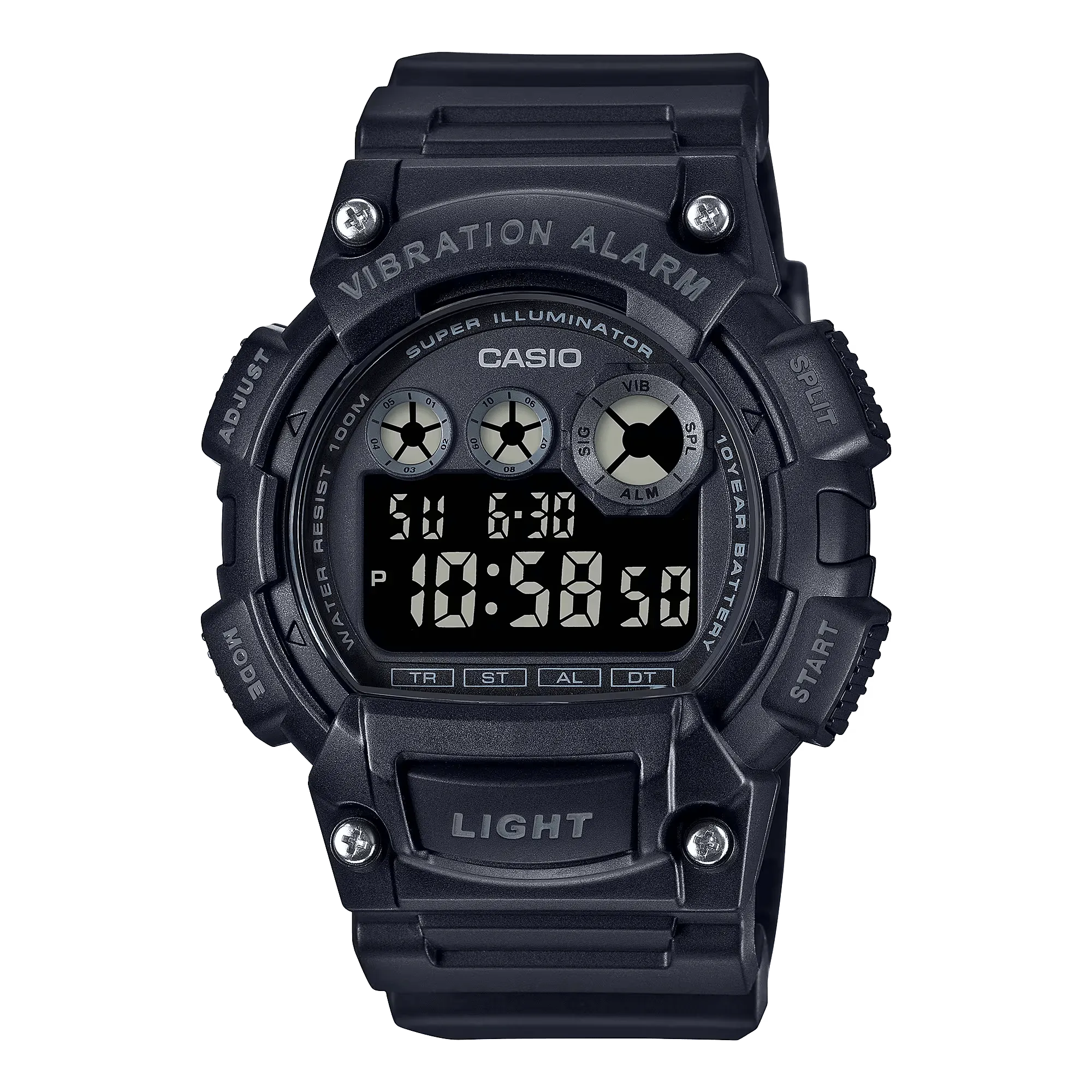 Casio Classic Digital Watch w/ Vibration Alarm & Super Bright Backlight