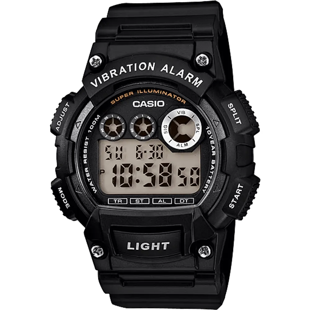 Casio Classic Digital Watch w/ Vibration Alarm & Super Bright Backlight