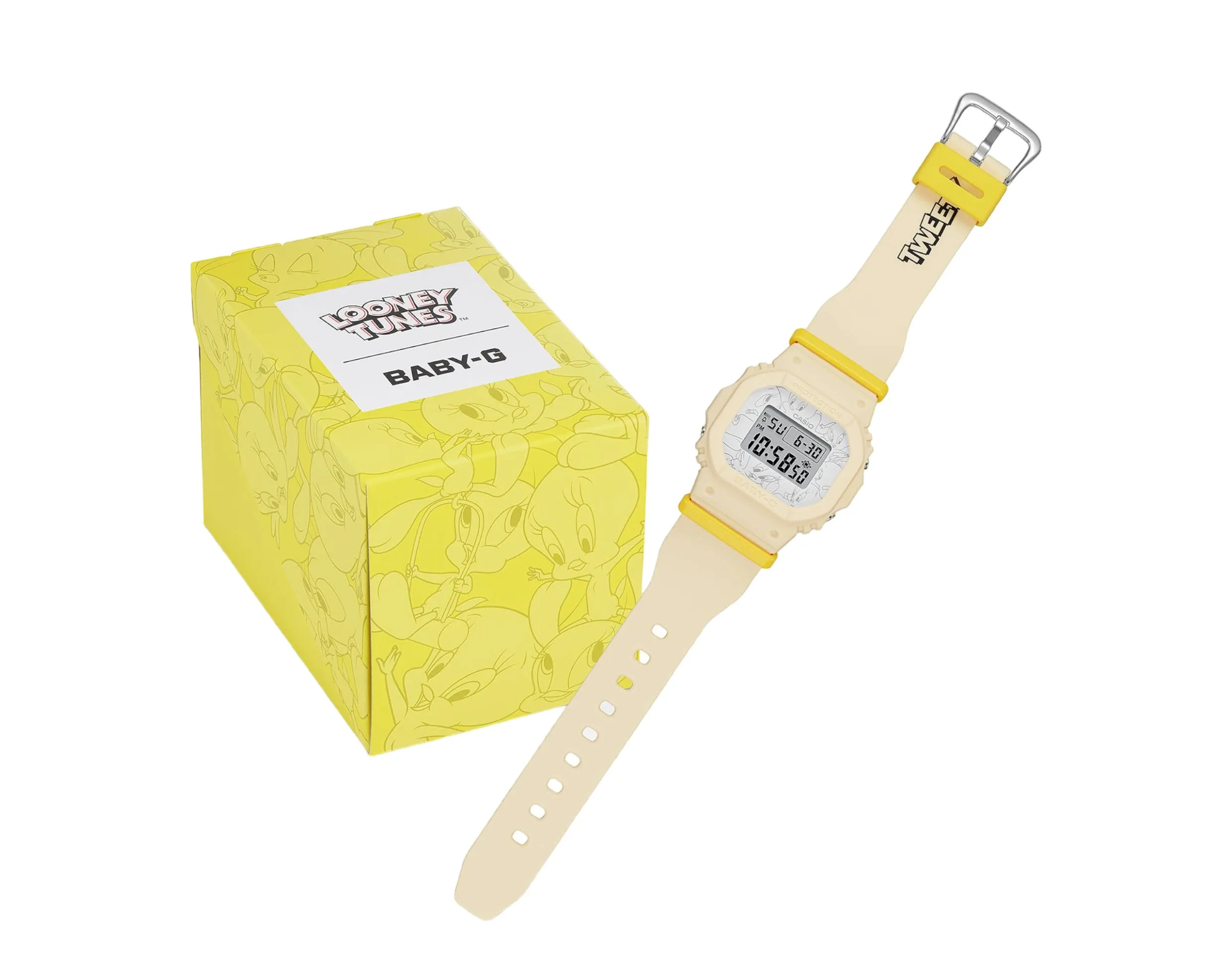 Casio G-Shock Baby-G x Tweety Looney Tunes BGD565TW Digital Resin Watch