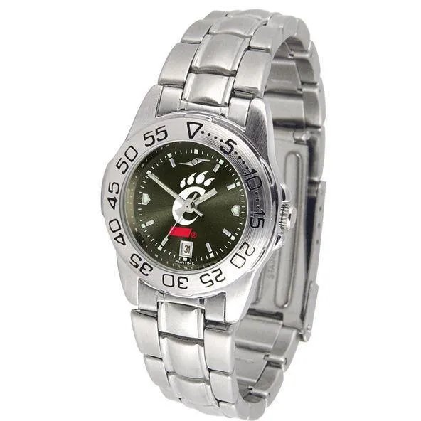 Cincinnati Bearcats Ladies AnoChrome  Steel Band Sports Watch