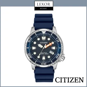 Citizen BN0151-09L ProMaster Diver Eco-Drive Blue Silicone Strap Men Watches
