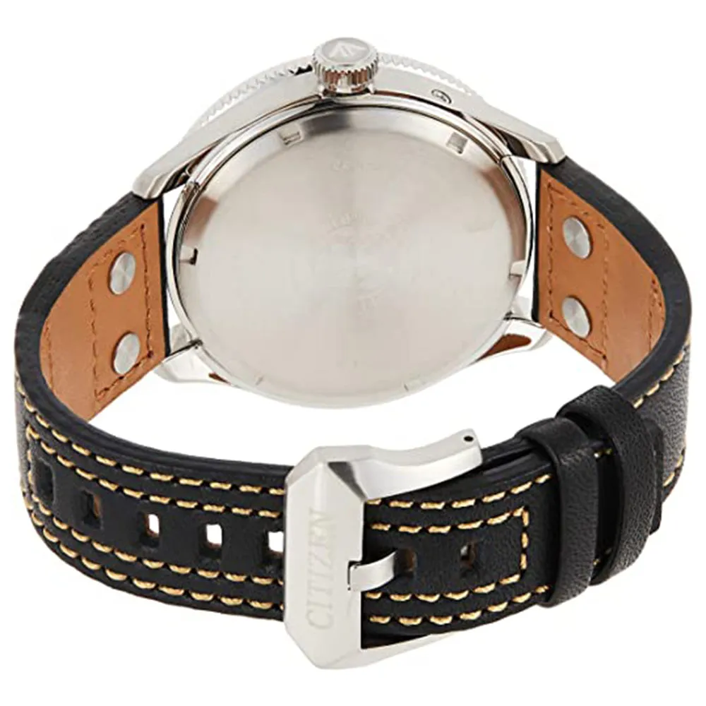 Citizen Mens Promaster Nighthawk Black Dial Leather Band Watch - BX1010-02E