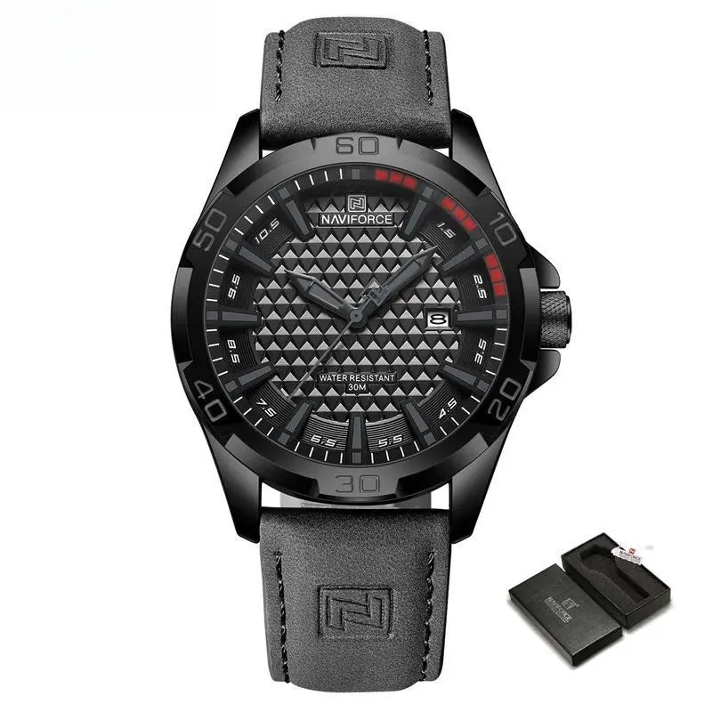 Classic Mens Watch Fashion Luxury Leather Band Waterproof Male Wristwatch