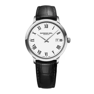 Classic Mens White Dial Quartz Watch