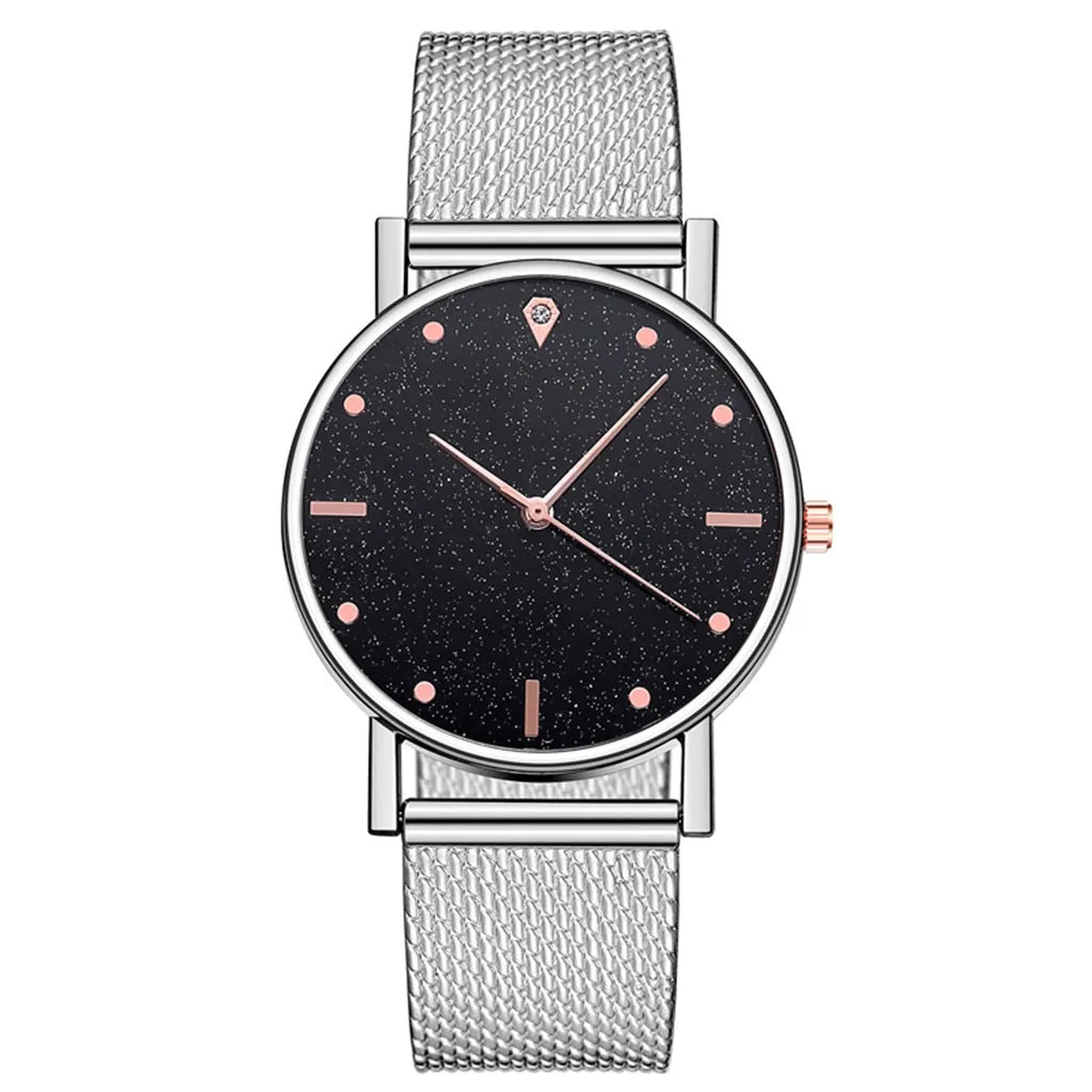 Crystal Watch Minimalist Calendar Women Watch Casual Ladies Watch Luxury Strap Band Watch Analog Wrist Watch Montre Femme