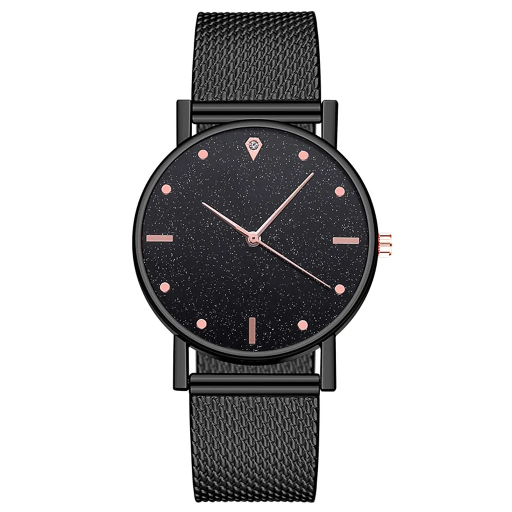 Crystal Watch Minimalist Calendar Women Watch Casual Ladies Watch Luxury Strap Band Watch Analog Wrist Watch Montre Femme