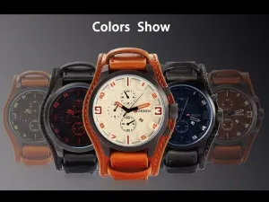 CURREN 8225 Luxury Brand Army Military Watches Men Clock Leather Strap Waterproof Analog Quartz Watches