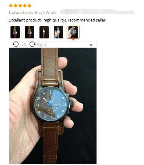 CURREN 8225 Luxury Brand Army Military Watches Men Clock Leather Strap Waterproof Analog Quartz Watches