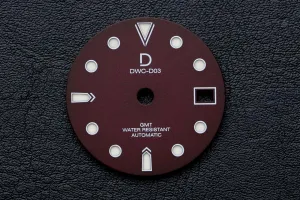 DWC D03 GMT Maroon Red Sandwich Lume Dial for TMI NH34