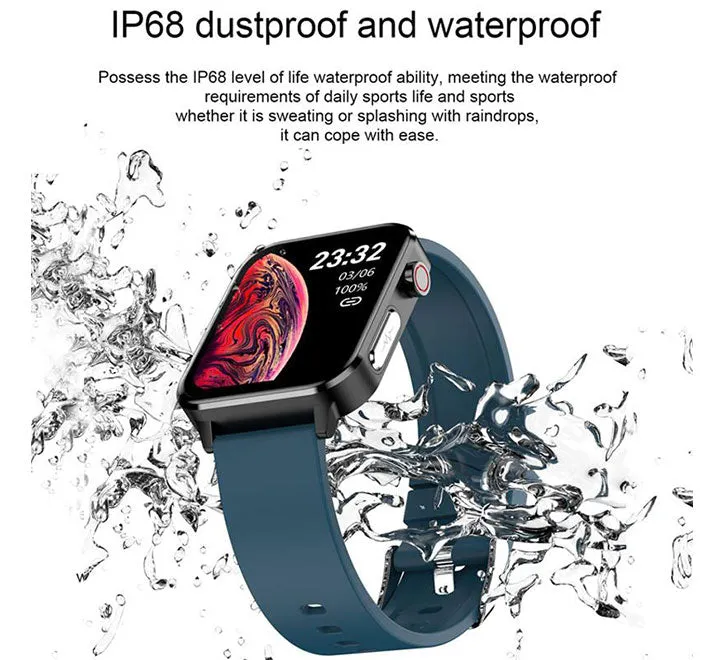 E86 Smartwatch (TPU Blue)