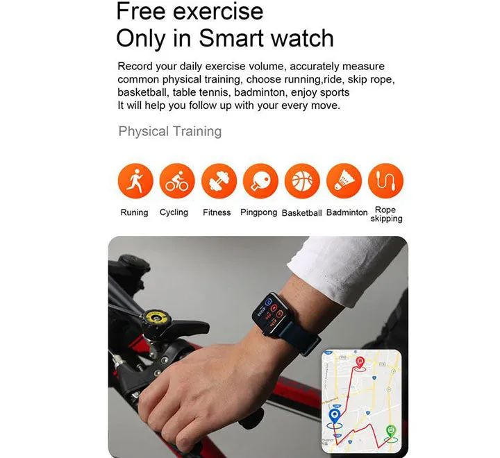 E86 Smartwatch (TPU Blue)