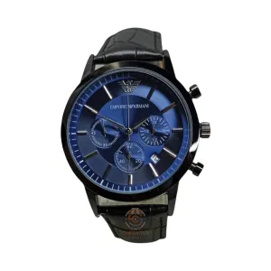 Emporio Armani – Master Quality – Chrono graph – Blue/Black – Strap - Men's Watch