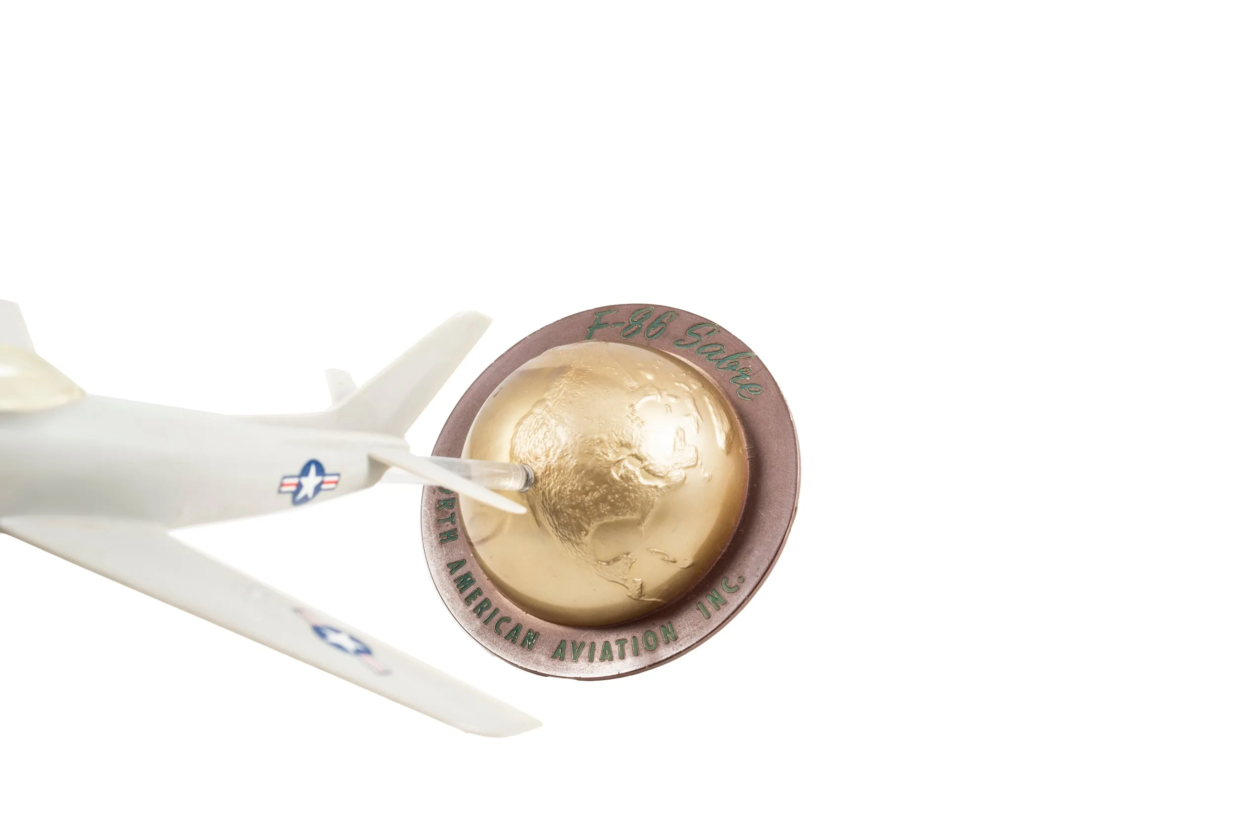 F-86 Sabre Desktop Model with Globe by Topping