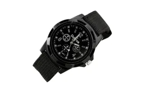 Fashion Canvas Belt Strap Analog Quartz Wrist Watch