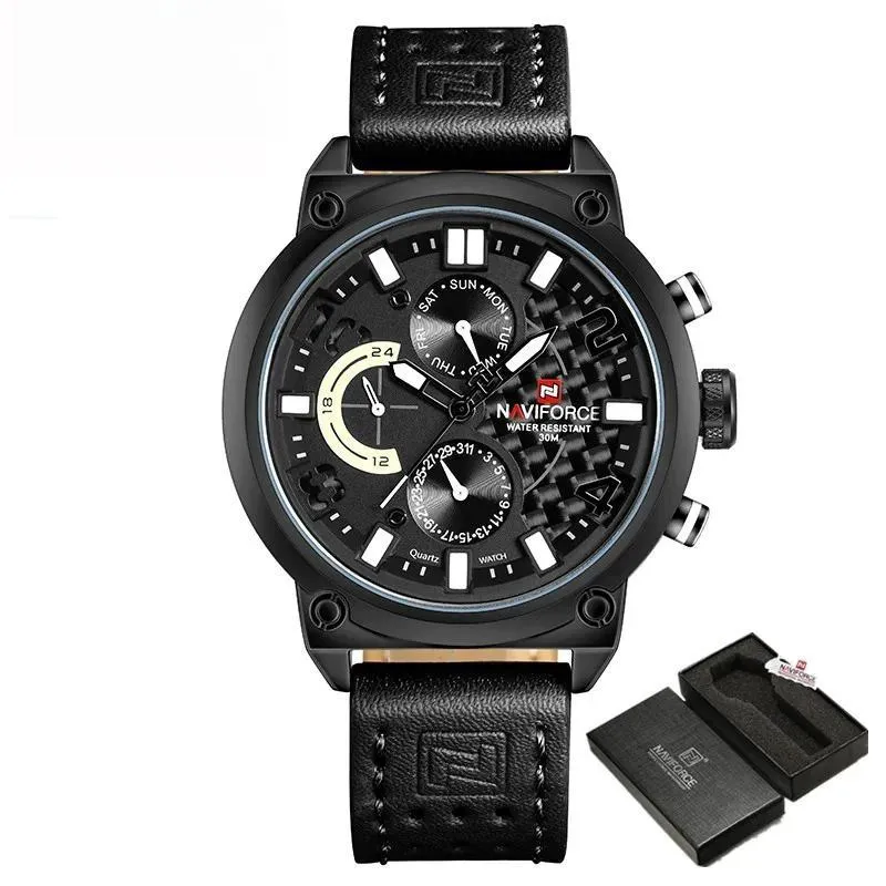 Fashion Casual Men's Watches High Quality Genuine Leather Wrist Watch For Men