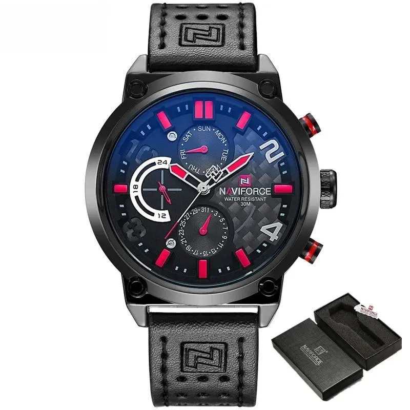Fashion Casual Men's Watches High Quality Genuine Leather Wrist Watch For Men