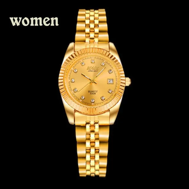 Fashion Couples Wristwatches Gold luxury  Women Dress Watch