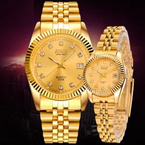 Fashion Couples Wristwatches Gold luxury  Women Dress Watch