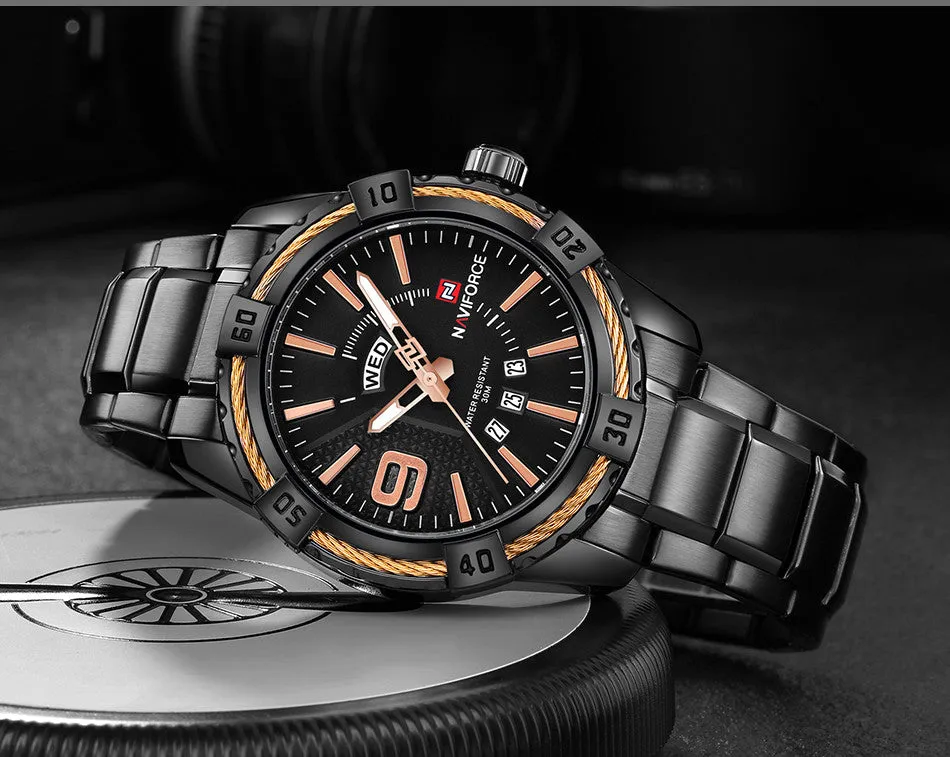 Fashion Luxury Waterproof Stainless Steel Quartz Watch