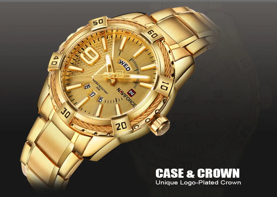 Fashion Luxury Waterproof Stainless Steel Quartz Watch